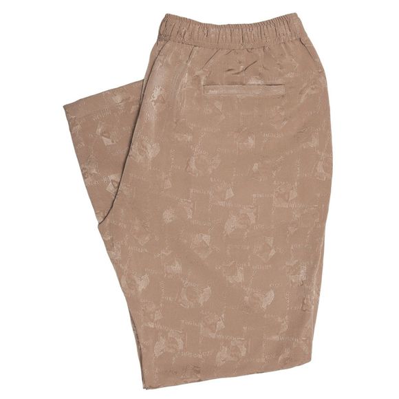 Mens Pants Joggers Beige Polyester Drawstring Loose Harem Casual Beach Large - Picture 2 of 6